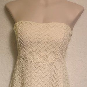 Windsor cream strapless dress size S